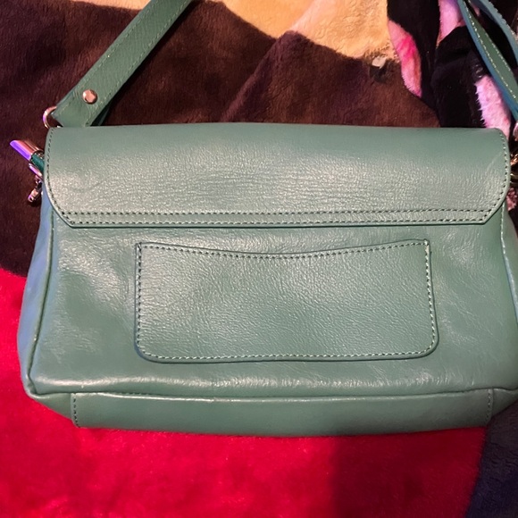 Green leather House of Harlow 1960 Shoulder Bag with Snake Detail - Picture 4 of 4